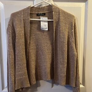 Cable & Gauge Women's Tan Knit Cardigan
